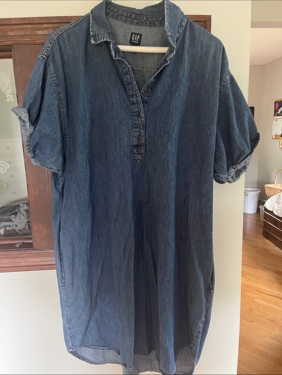 GAP Dresses & Skirts - GAP Dark Blue Denim Midi Dress